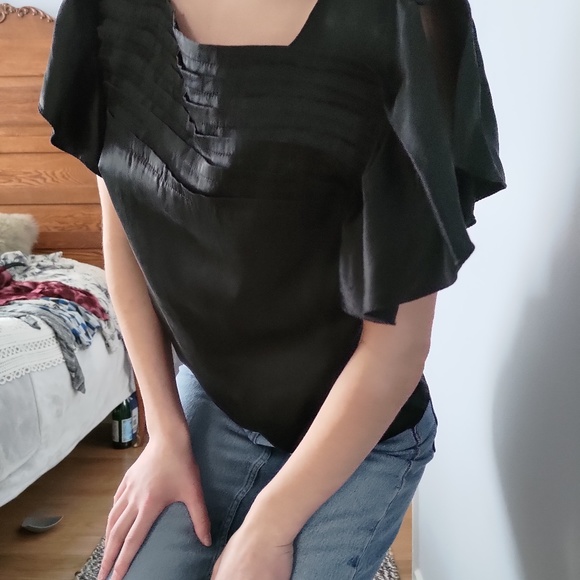 Black Silk Top - Picture 4 of 5